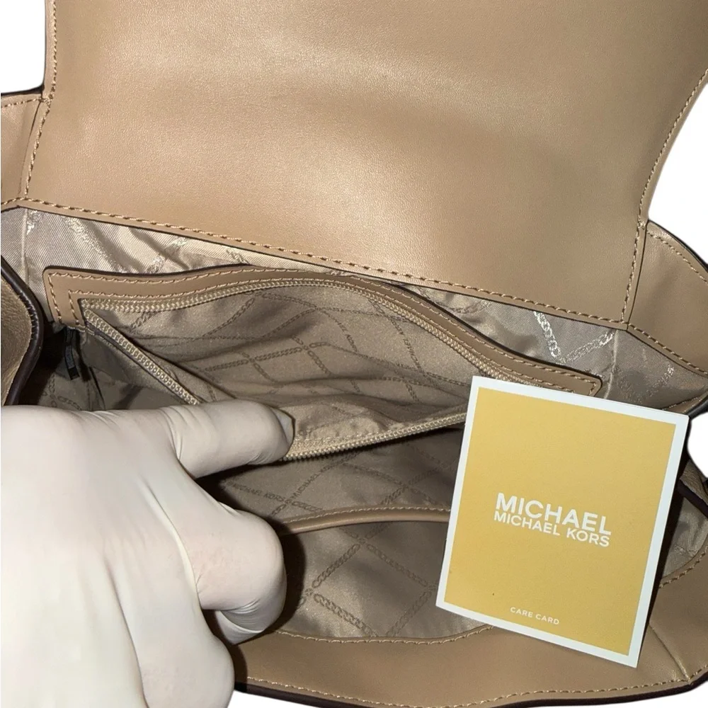 Michael Kors Freya Medium Convertible Pebbled Leather Backpack - Picture 6 of 10